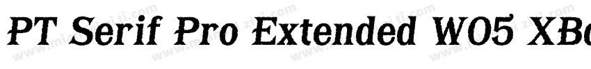 PT Serif Pro Extended W05 XBdIt字体转换